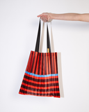 RAVELLO RED pleated bag