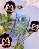 Klamra do włosów bratek Violet Pansy Wildflower