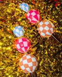 Bombka czubek na choinkę Checks