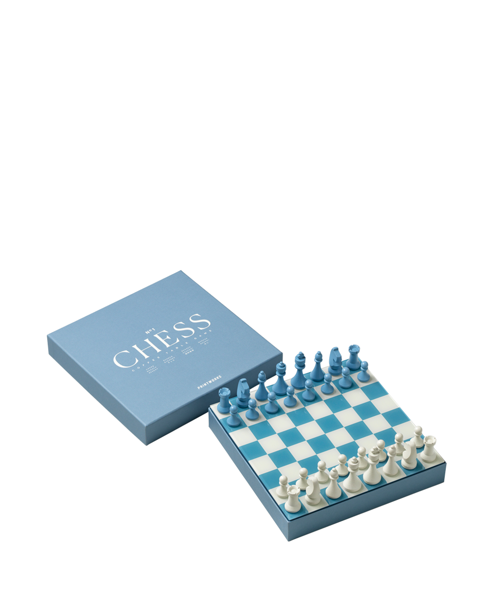 Classic Dusty Blue Chess Set – Bash Living