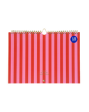 18-month family planner (VII.2025 - XII.2026) - Stripes Pink
