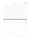 18-month family planner (VII.2025 - XII.2026) - Stripes Pink