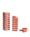 Drewniana gra Jenga Printworks w intensywnych kolorach, z solidnymi klockami do emocjonującej zabawy dla dzieci i dorosłych.