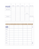 12-month family planner (January 2025 - December 2025) - Beige
