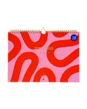 18-month family planner (July 2025 - December 2026) - Flow Pink