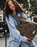 Richelieu Leopard Beige Sand – pojemna torba na ramię z bawełny z recyklingu