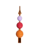 Bombka czubek na choinkę Smiley Silver