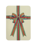 Kartka okolicznościowa zz motywem podwójnej kokardy w paski